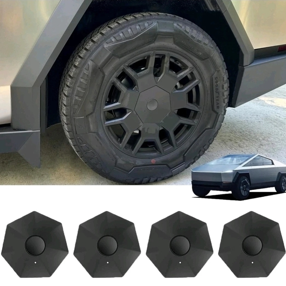 4PCS Wheel Caps for Tesla Cybertruck 2023 2024, Removable ABS Center Hub Cover